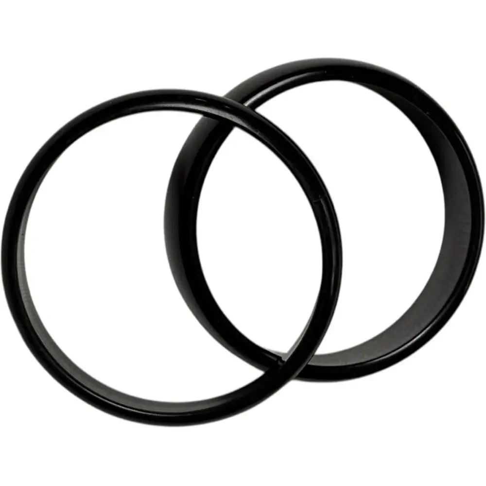 Black Circular Fashion Statement Bangle Bracelets